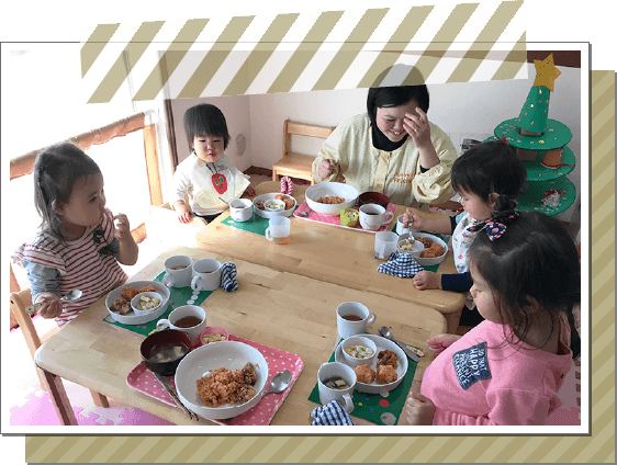食事中の写真